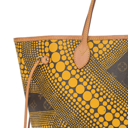 Louis Vuitton Monogram Kusama Waves Neverfull MM Yellow 8 of 18