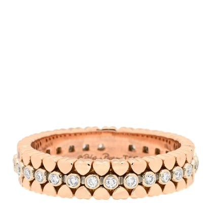 Tiffany 18K Rose Gold Diamond Crown of Hearts Band Ring 49 5 1 of 4