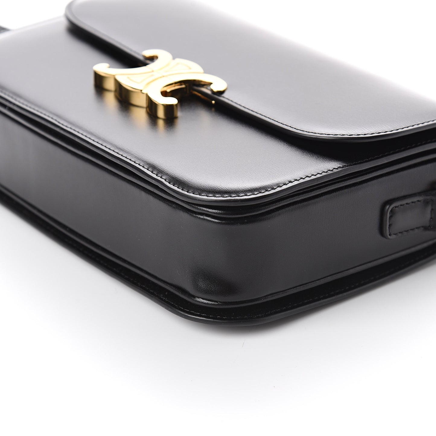 Shiny Calfskin Medium Triomphe Black