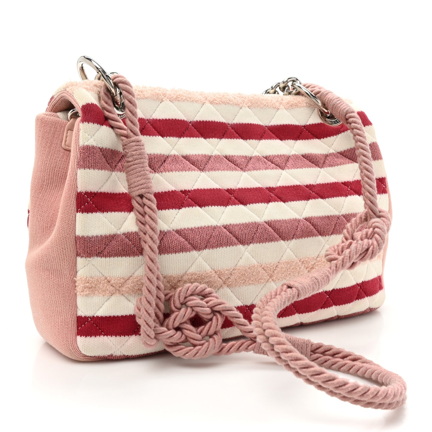 Jersey Felt Quilted Jumbo Flap Red White Pink