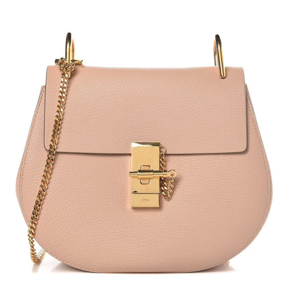 Chloe Grained Lambskin Drew Shoulder Bag Cement Pink 1 of 11