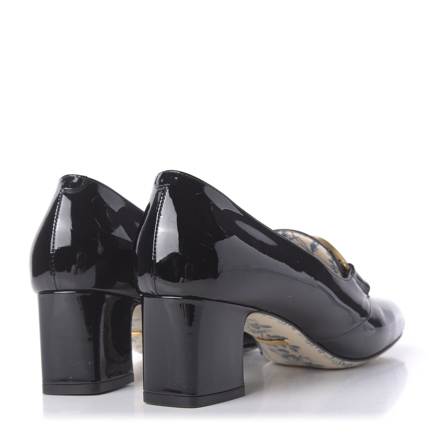 Vernice GG Victoire 55mm Loafer Pumps 38.5 Black