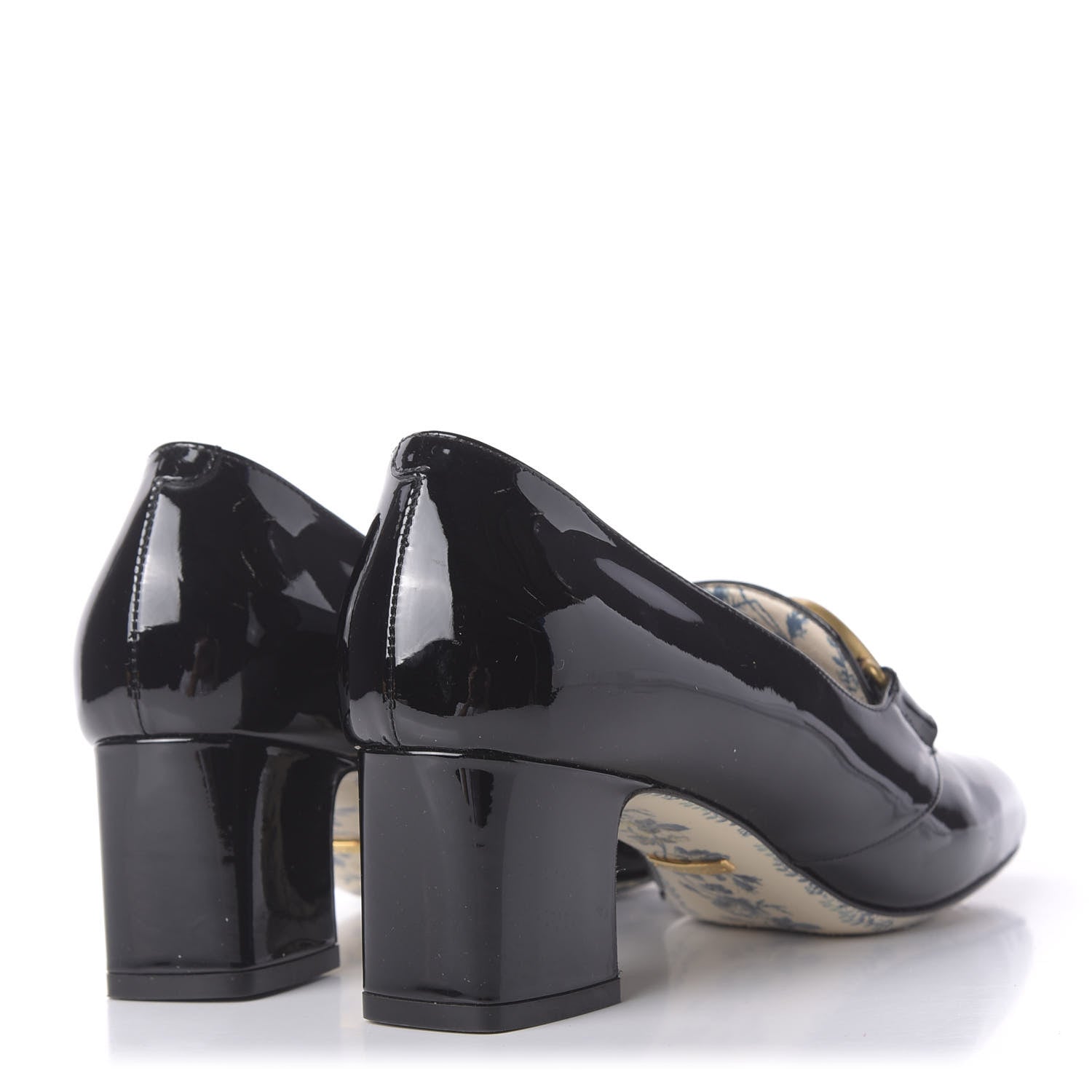 Gucci Vernice GG Victoire 55mm Loafer Pumps 38.5 Black 4 of 11