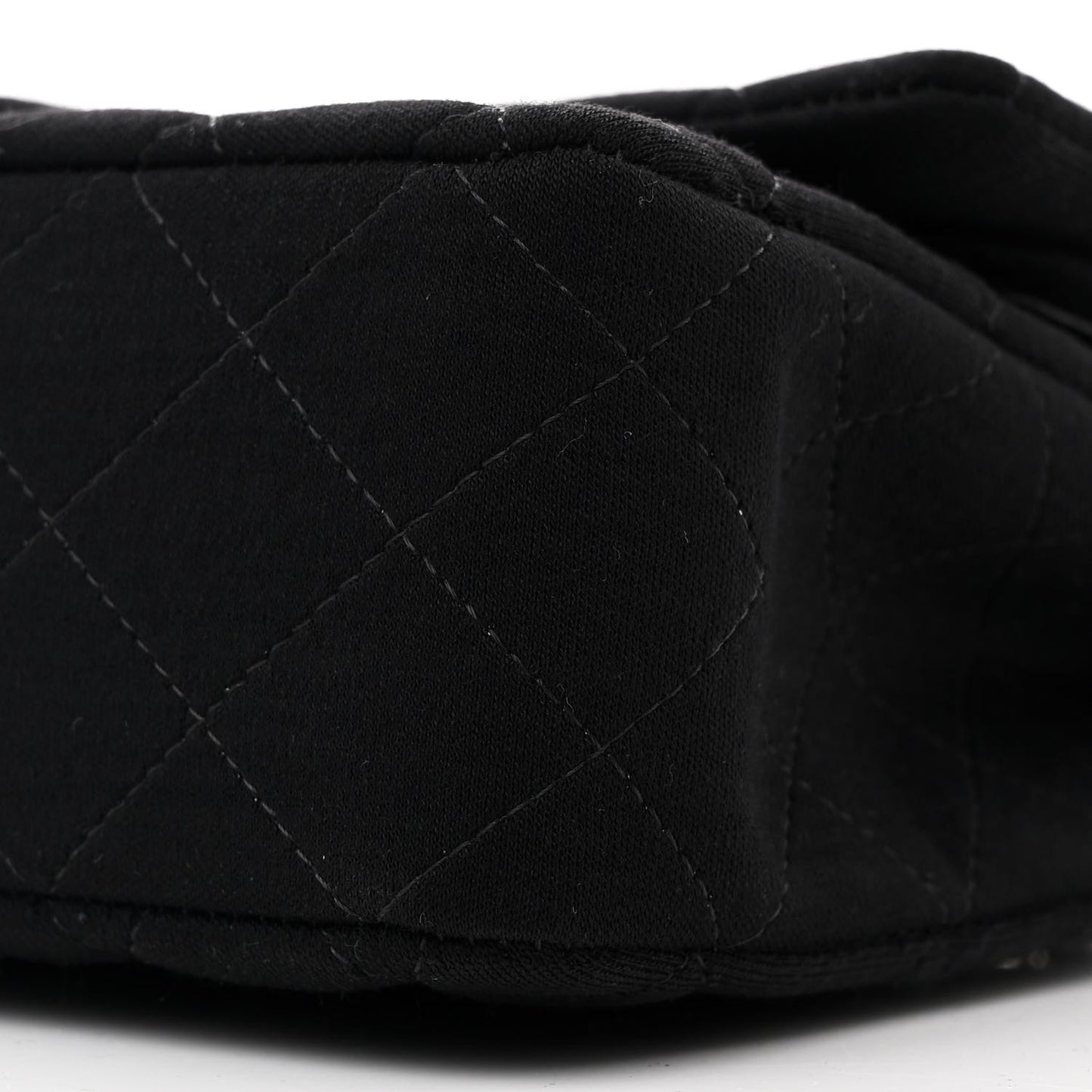Jersey Quilted Medium Double Flap Black
