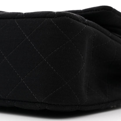 Chanel Jersey Quilted Medium Double Flap Black 10 of 10