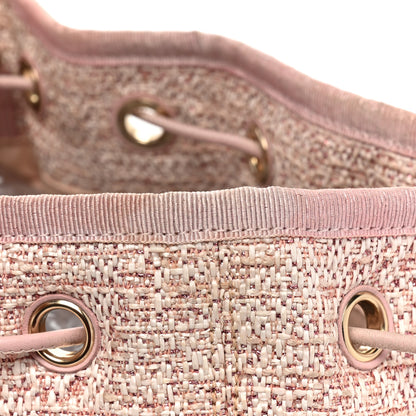 Chanel Lurex Boucle Deauville Drawstring Bag Pink 14 of 14