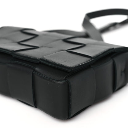 Bottega Veneta BOTTEGA VENETA Lambskin Maxi Intrecciato Cassette Crossbody Bag Black 8 of 8