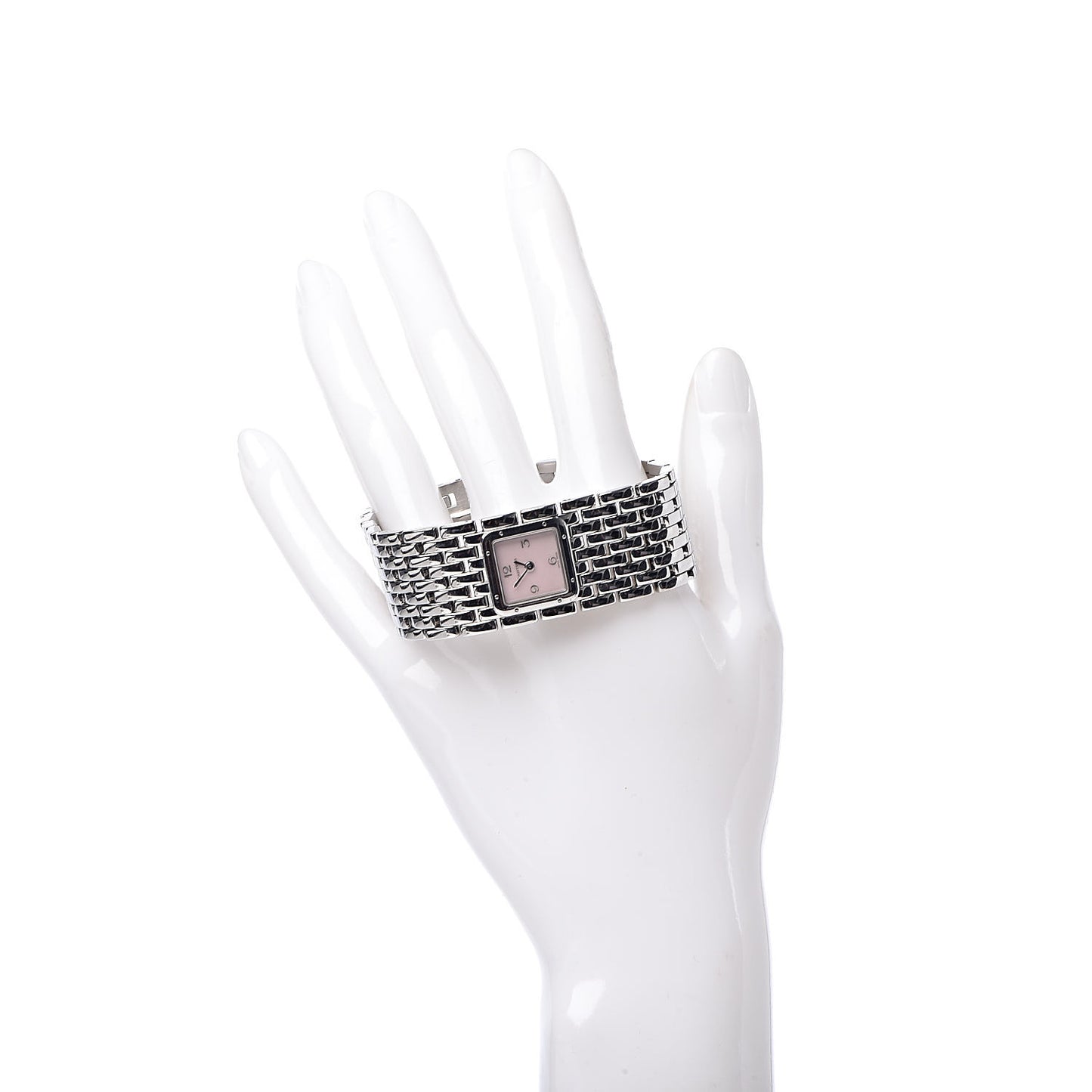 Stainless Steel Pink Mother of Pearl 21mm Panthere Ruban Quartz Watch