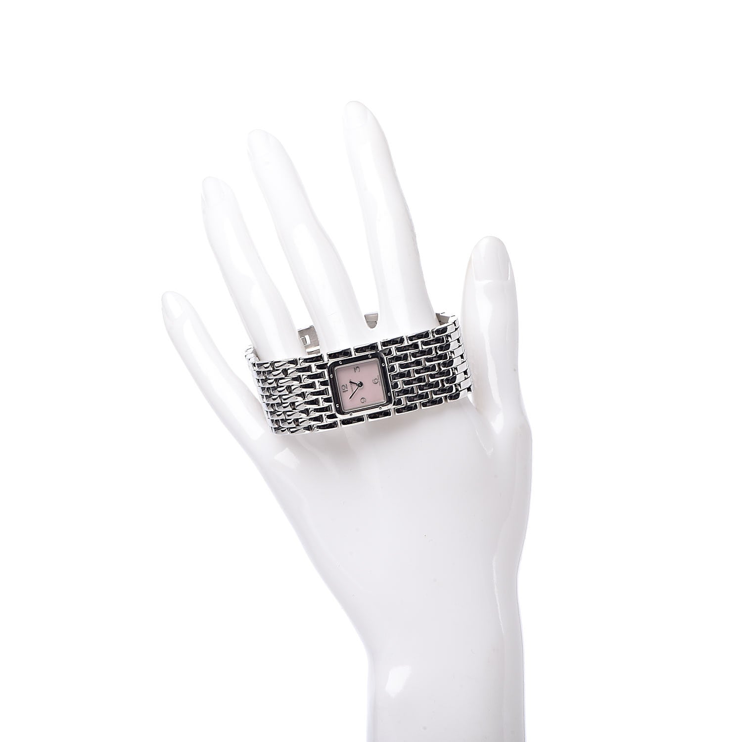 Cartier Stainless Steel Pink Mother of Pearl 21mm Panthere Ruban Quartz Watch 2 of 7
