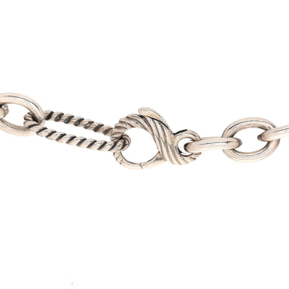 David Yurman Sterling Silver Chalcedony Pearl Lariat Necklace 5 of 6