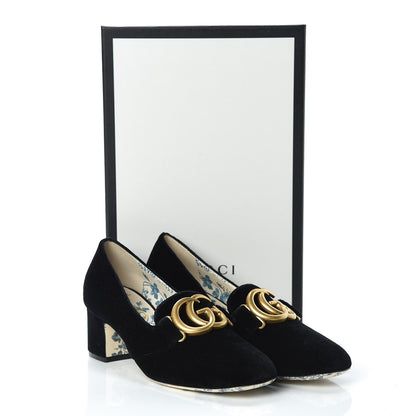 Gucci Softy Velvet GG Victoire 55mm Loafer Pumps 36.5 Black 8 of 8