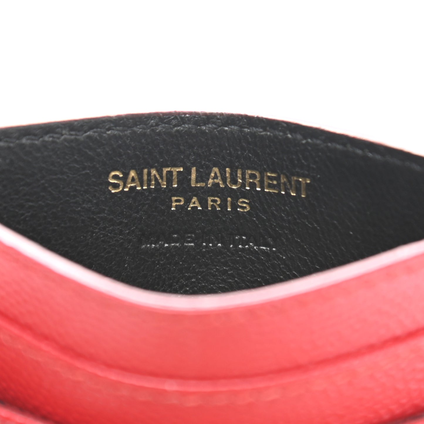 Grain De Poudre Matelasse Chevron Monogram Credit Card Case Bandana Red