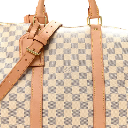 Louis Vuitton Damier Azur Keepall Bandouliere 55 7 of 13