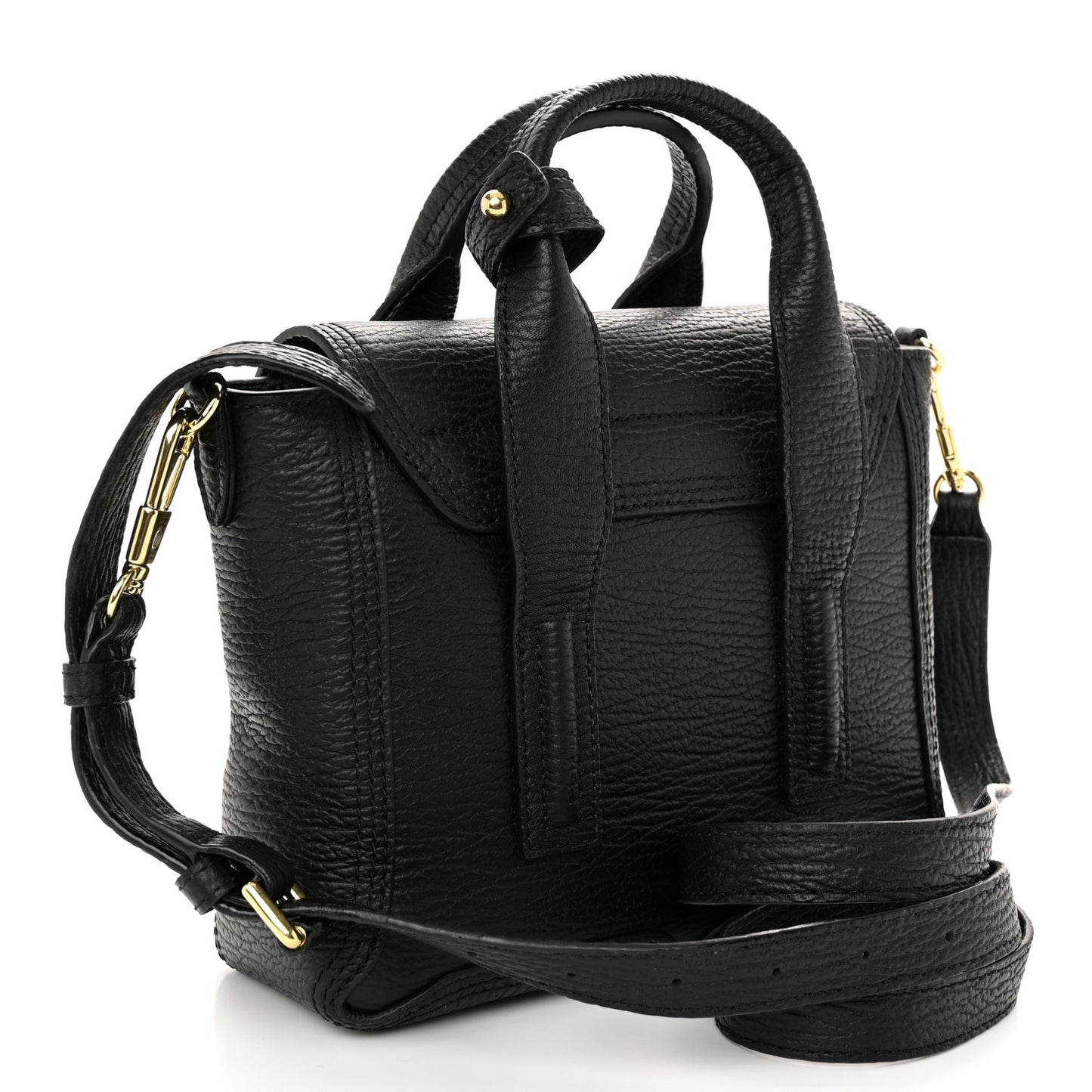 Textured Calfskin Mini Pashli Satchel Black