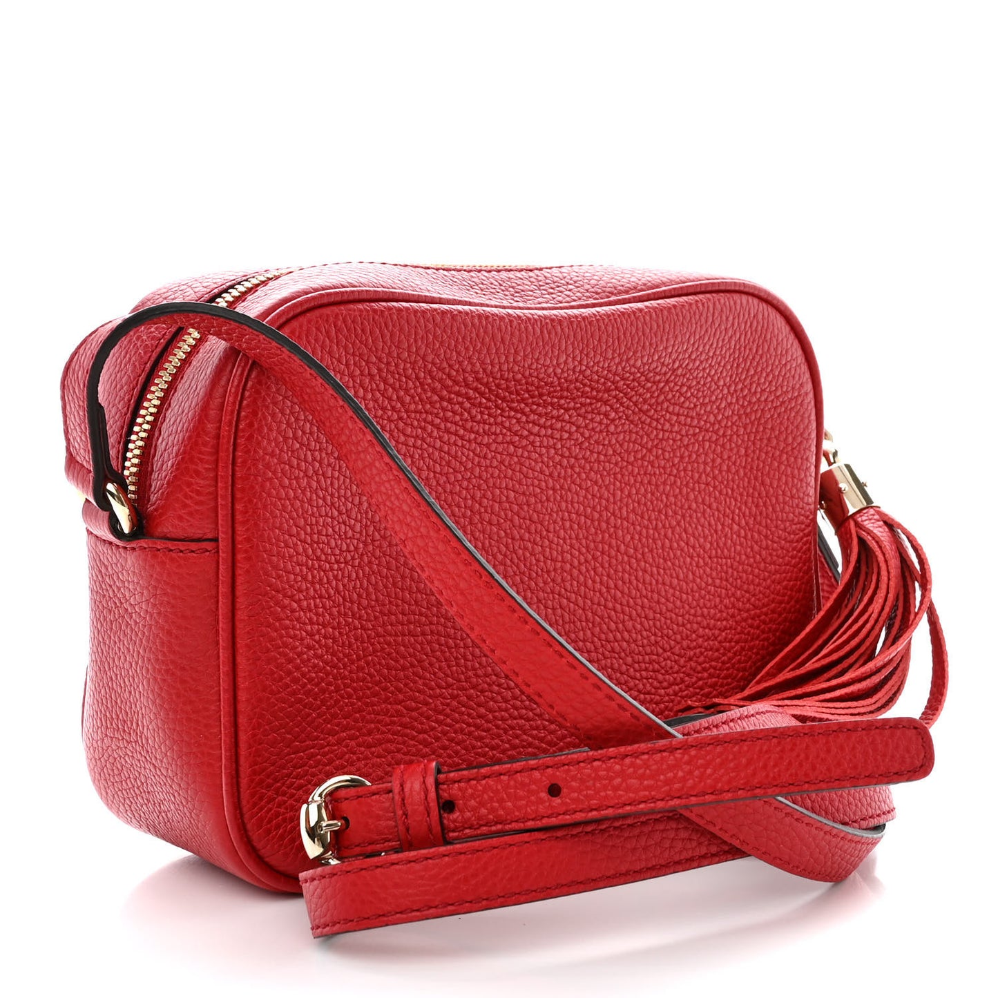 Pebbled Calfskin Small Soho Disco Bag Tabasco Red
