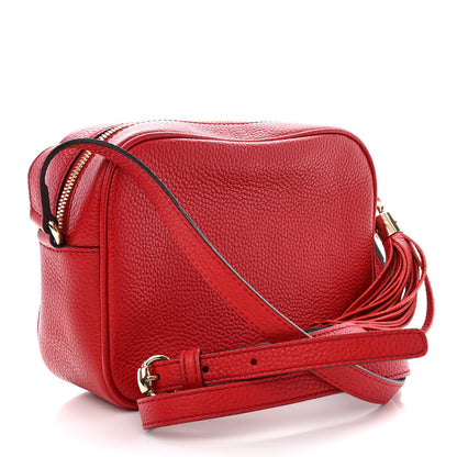 Gucci Pebbled Calfskin Small Soho Disco Bag Tabasco Red 3 of 10