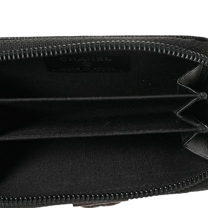 Chanel Caviar Quilted Boy Zip Around Coin Purse Wallet Black 9 of 20