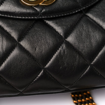 Chanel Lambskin Quilted 5 Chain Small Flap Black 17 of 18