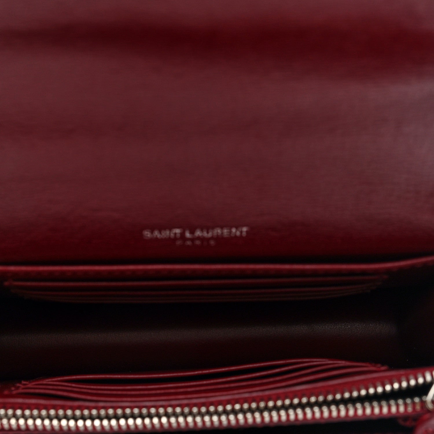Saint Laurent Calfskin Monogram Sunset Chain Wallet Palissandre 5 of 9