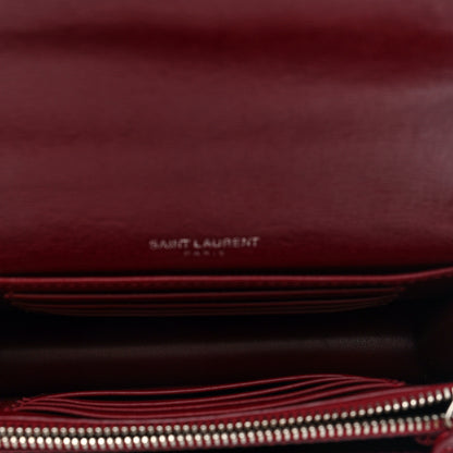 Saint Laurent Calfskin Monogram Sunset Chain Wallet Palissandre 5 of 9