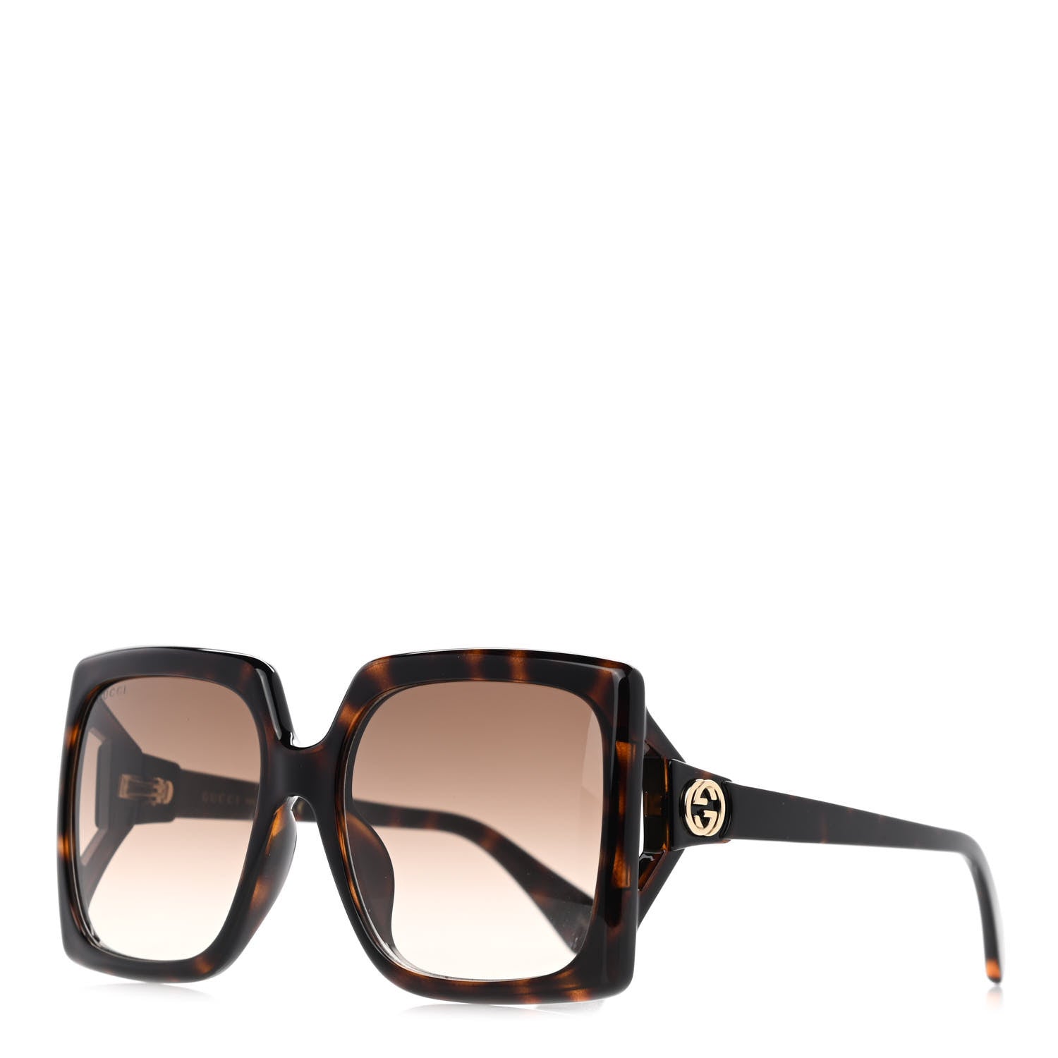 Gucci Acetate Square Frame Sunglasses GG0876SA Tortoise 1 of 8