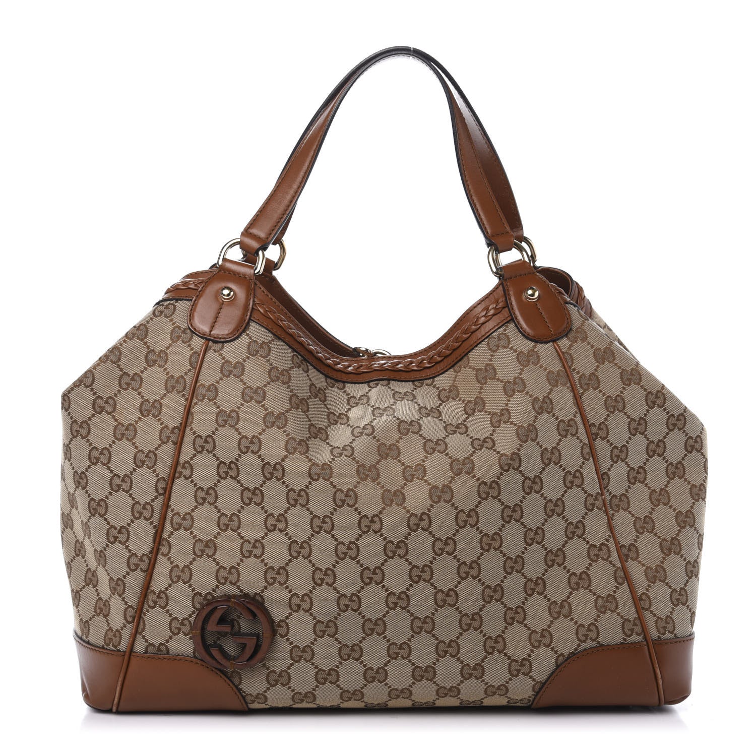 Gucci Monogram Medium Brick Lane Tote Brown 1 of 13