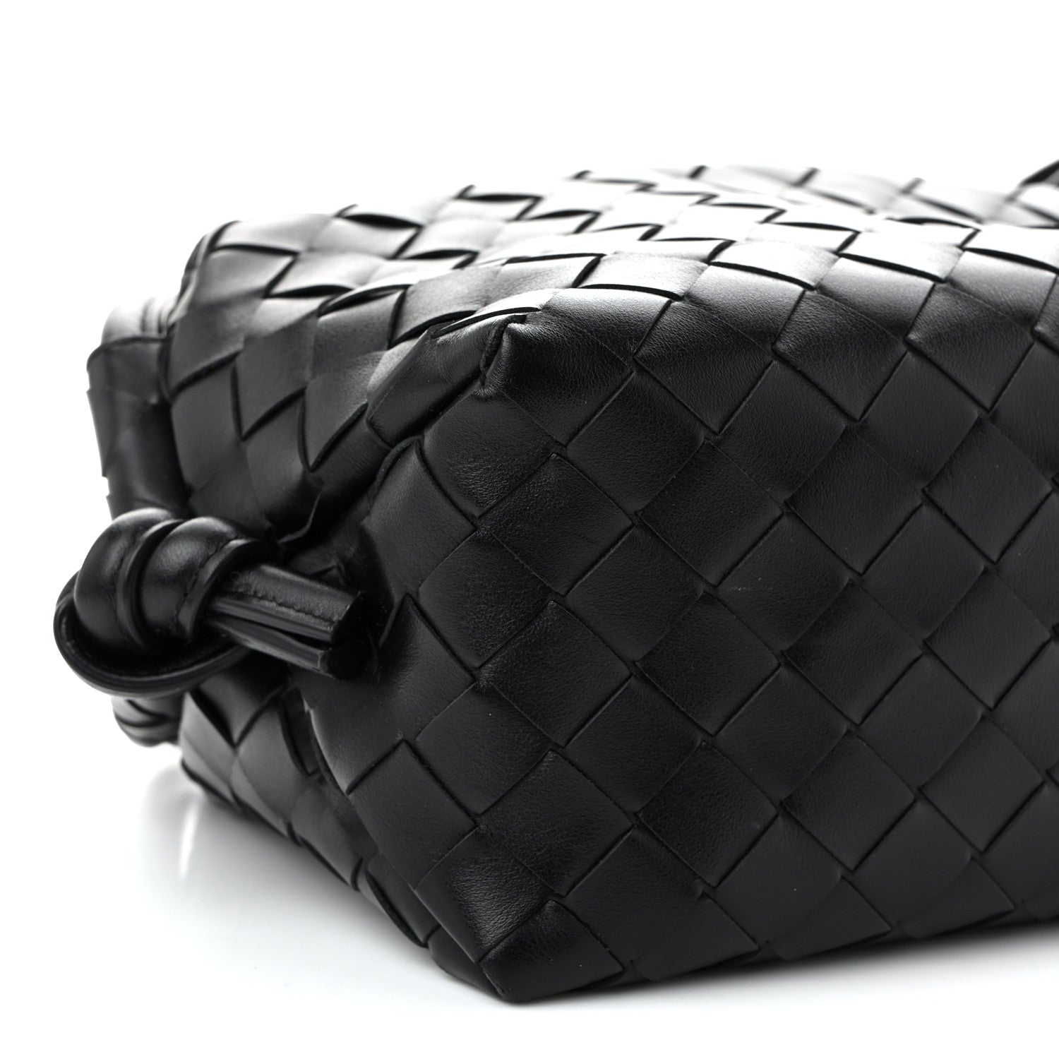 Bottega Veneta Calfskin Intrecciato Small Loop Top Handle Black 9 of 11