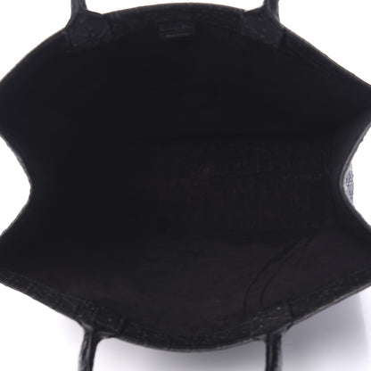 Christian Dior Oblique Calfskin Embossed Book Tote Black 4 of 9