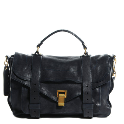 Proenza Schouler Lambskin PS1 Medium Satchel Midnight 1 of 13