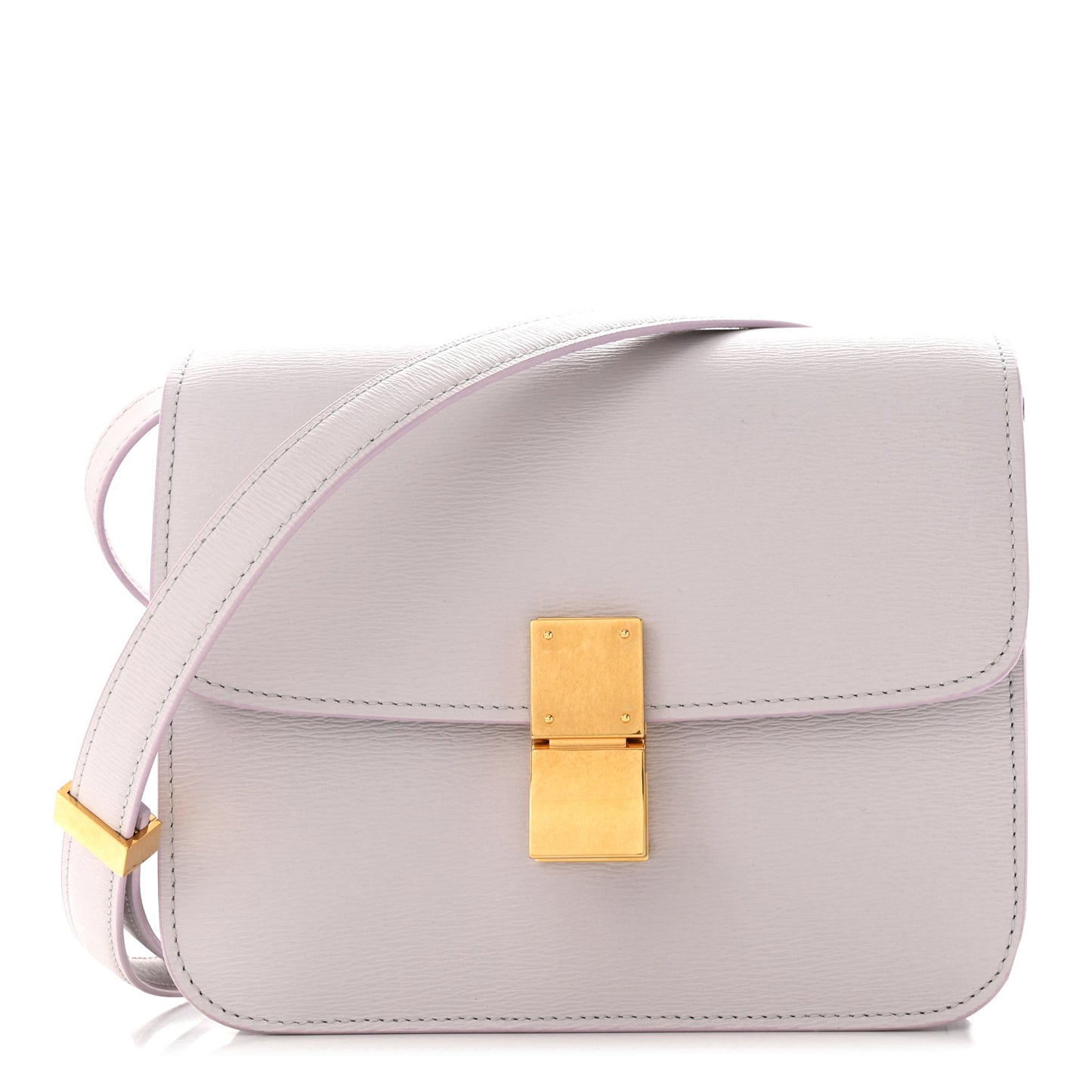 Liege Calfskin Teen Classic Box Flap Bag Lavender Grey