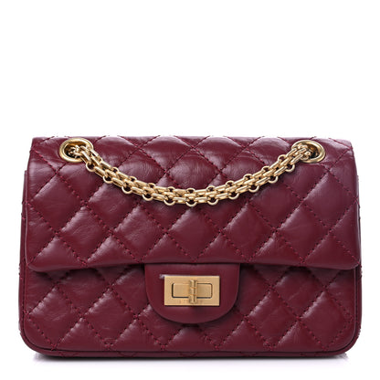 Chanel Aged Calfskin Quilted 2.55 Reissue Mini Flap Red 1 of 9