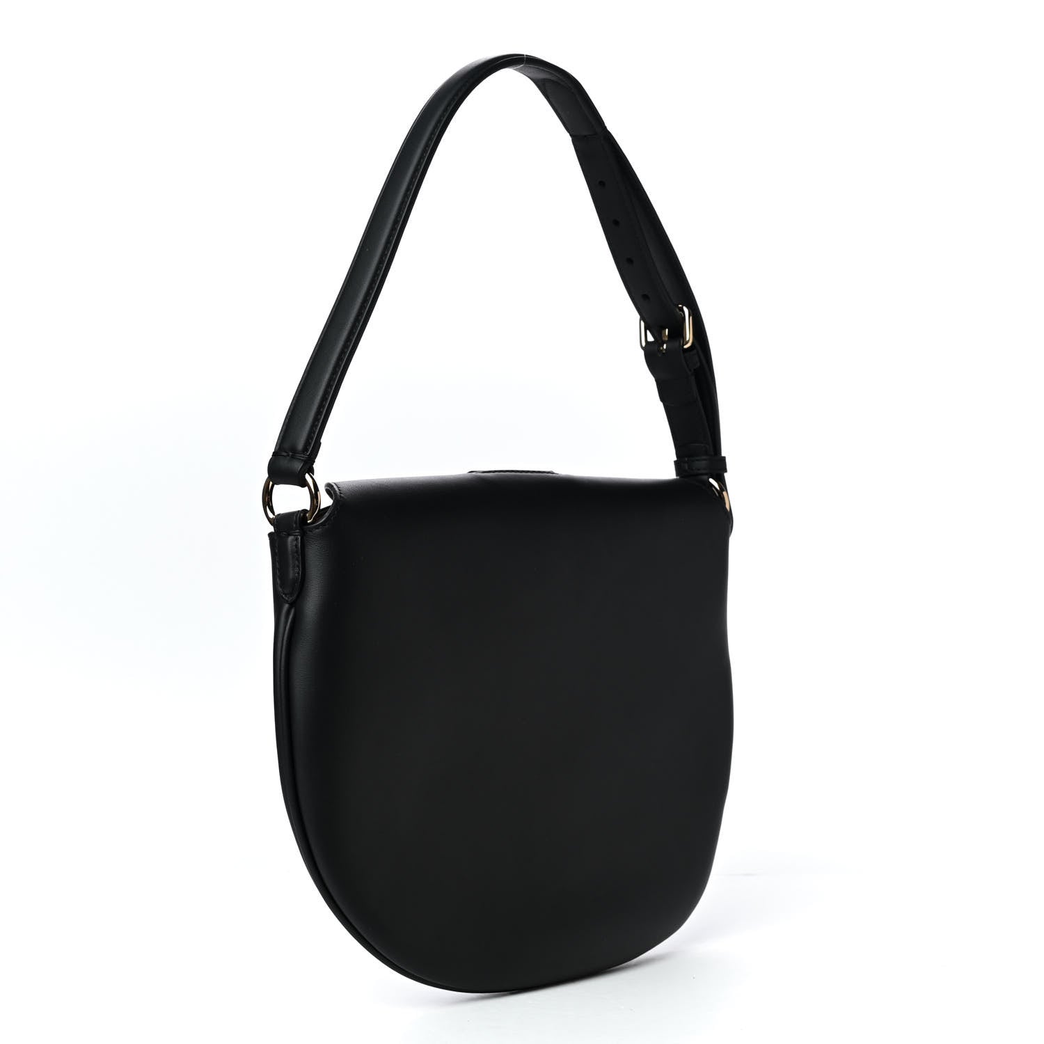 Fendi Vitello Grace Suede Small Croissant Hobo Black 2 of 4