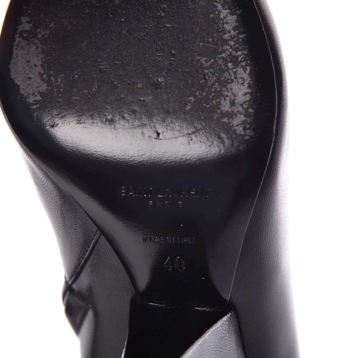 Saint Laurent Calfskin Niki Charm Boots 40 Black 8 of 9