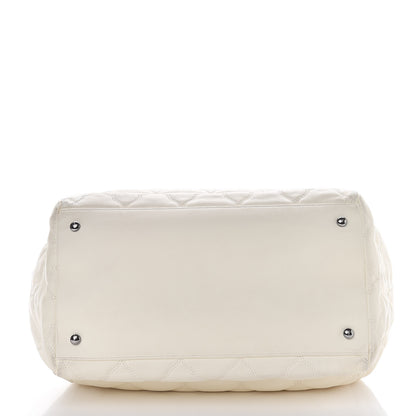 Chanel Lambskin Cells Accordion Tote Dark White 13 of 13
