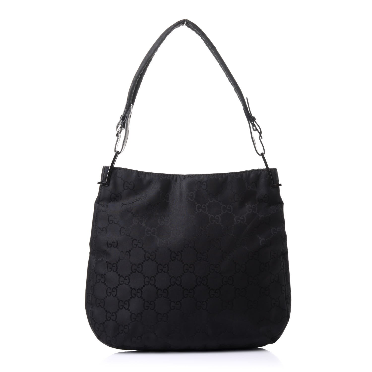 Gucci Nylon Monogram Hobo Black 1 of 10