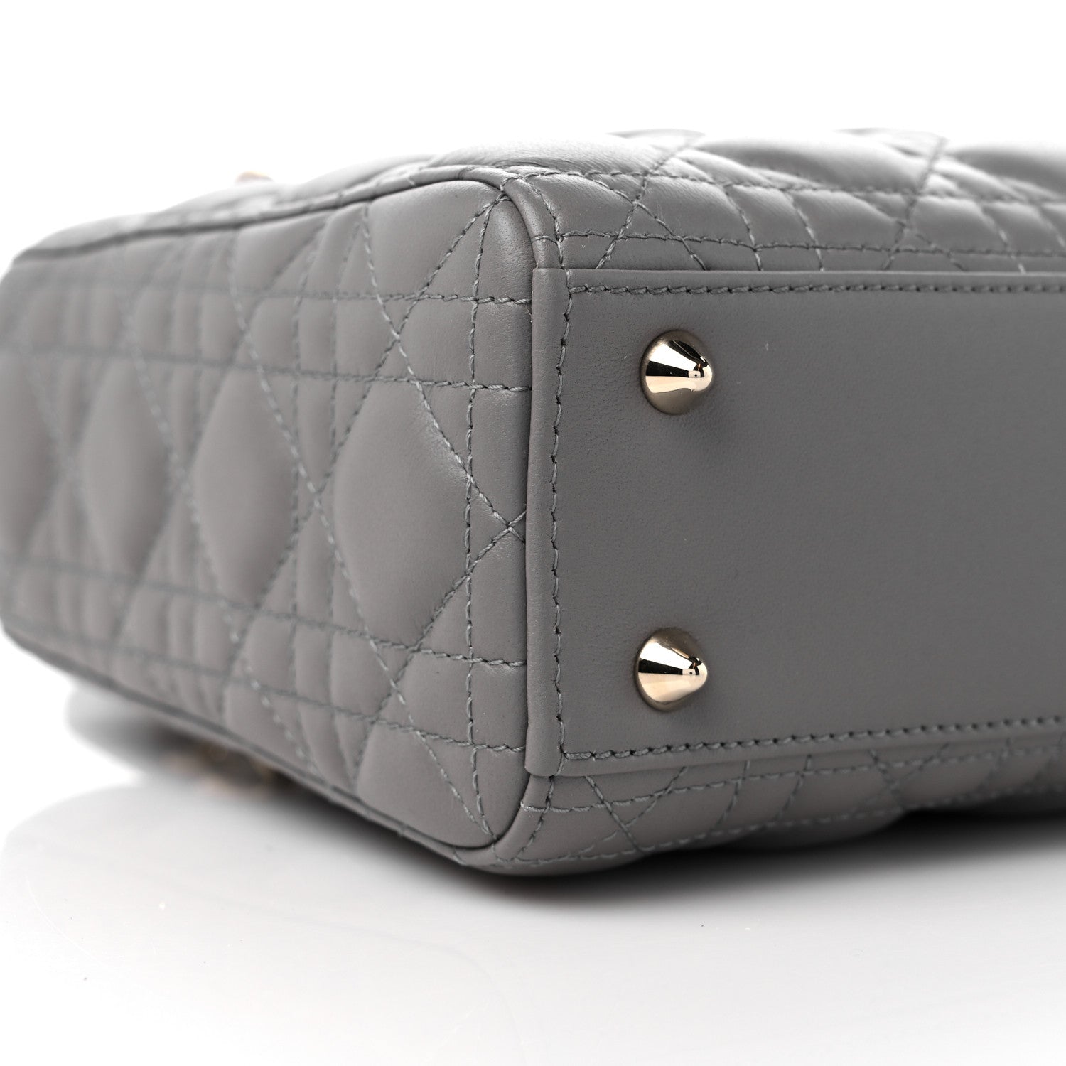 Christian Dior Lambskin Cannage Small My ABC Dior Lady Dior Grey 7 of 11