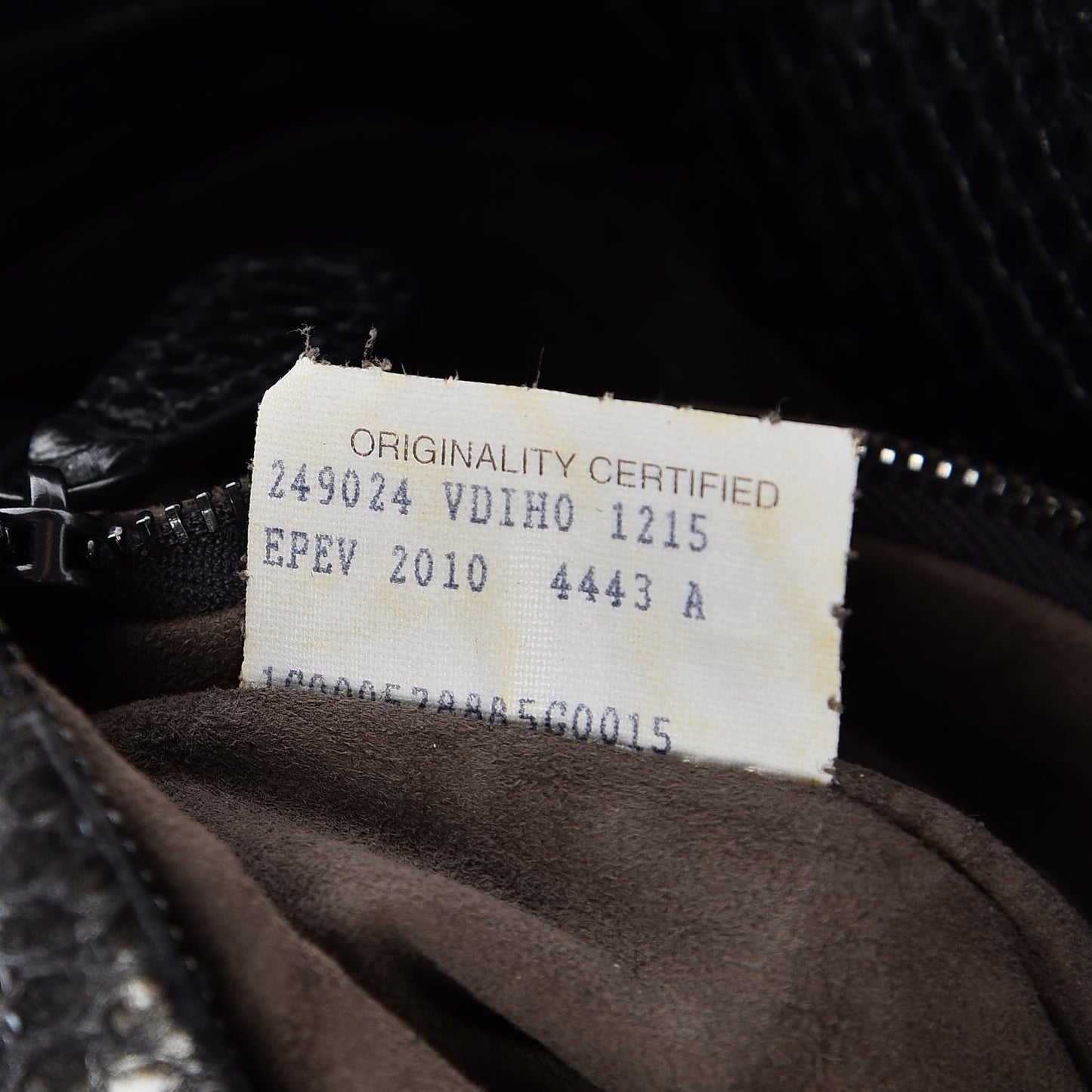 Metallic Python Shoulder Bag Flannel