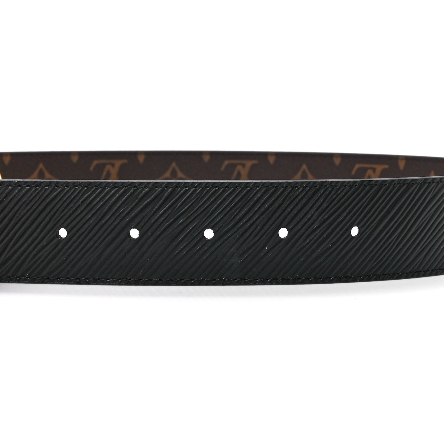Monogram Epi 35mm LV Circle Reversible Belt 85 34 Black