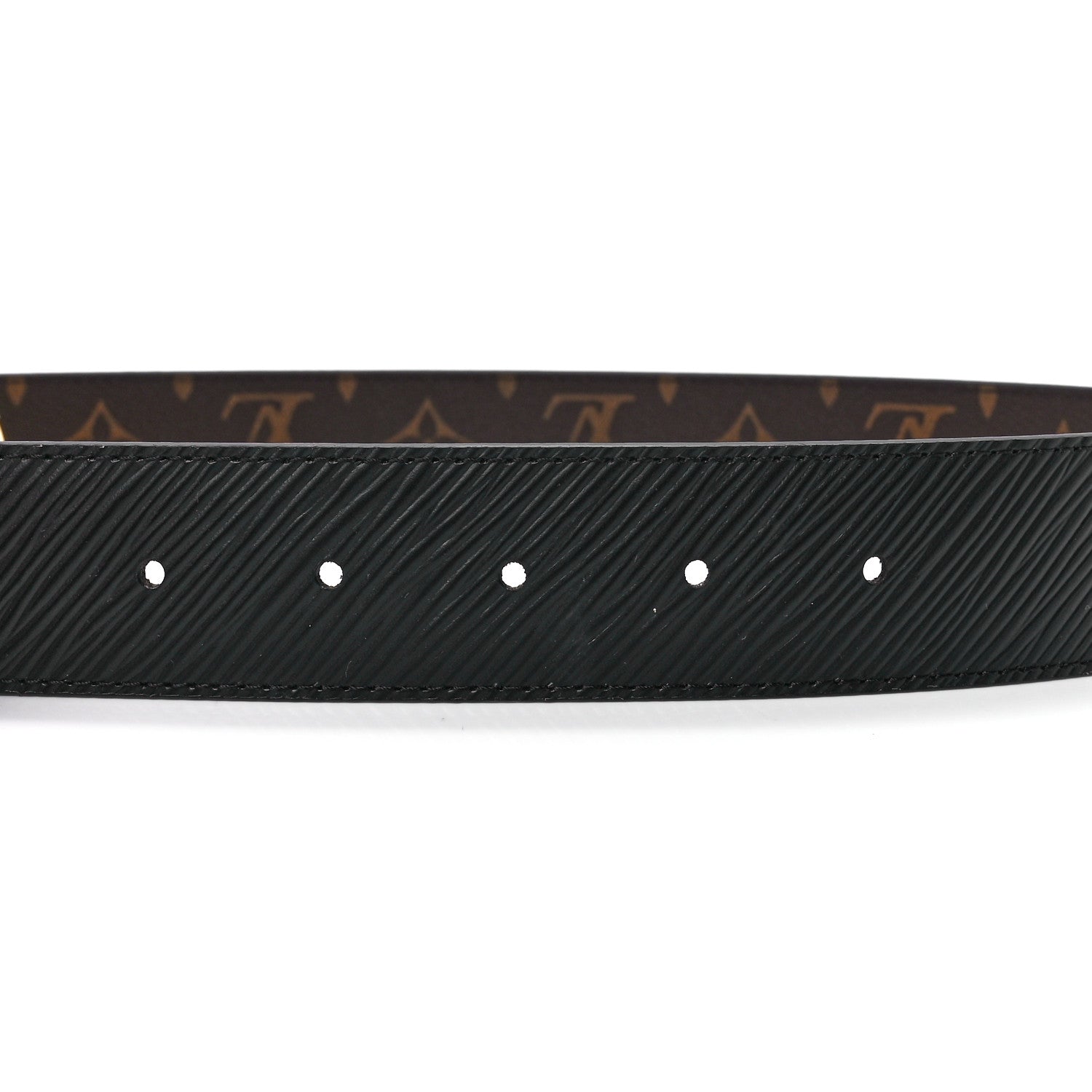 Louis Vuitton Monogram Epi 35mm LV Circle Reversible Belt 85 34 Black 3 of 5