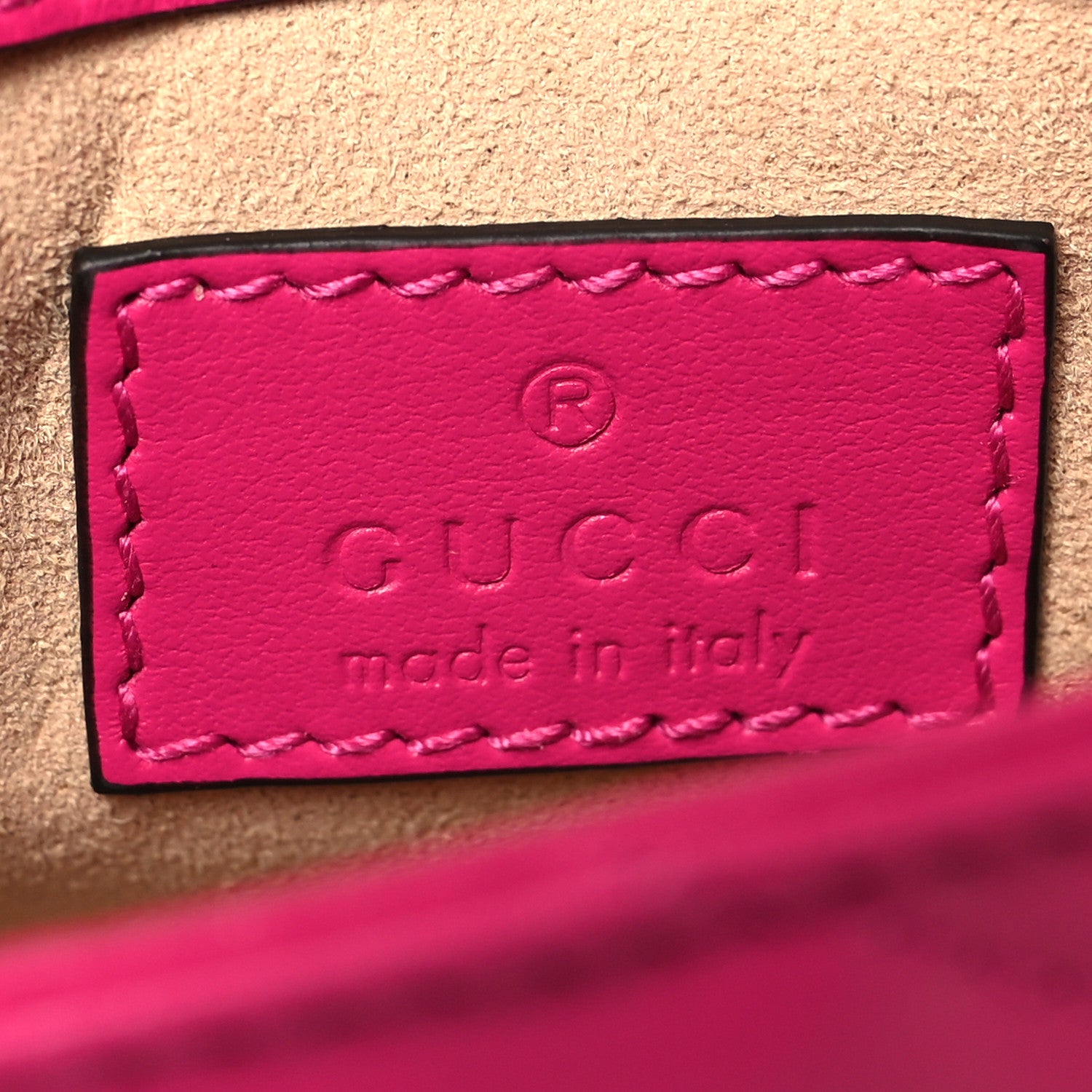 Gucci Calfskin Matelasse Monochrome GG Marmont Chain Belt Bag Classic Fuxia 7 of 10