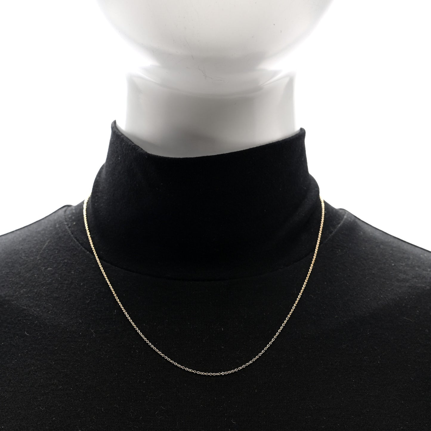 18K Yellow Gold Chain Necklace 18"
