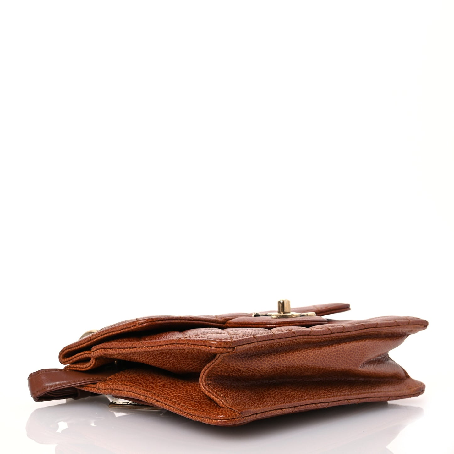 Caviar Quilted Small Retro Class Flap Brown
