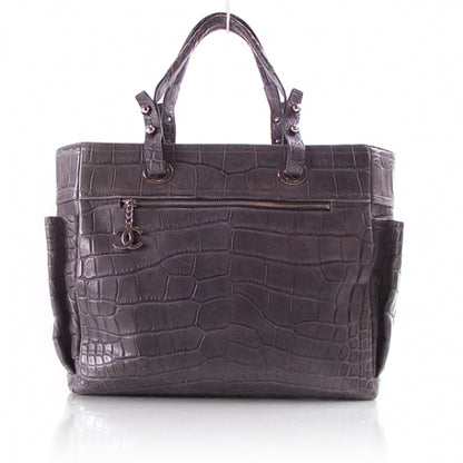 Chanel Crocodile Shopping Tote Gray 1 of 15