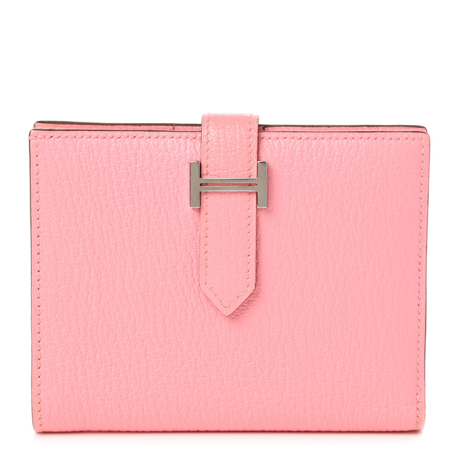 Hermes Chevre Mysore Bearn Compact Wallet Rose Confetti 1 of 7