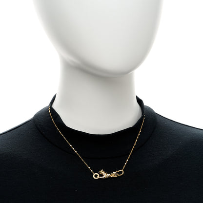 Cartier 18K Yellow Gold Diamond Tsavorite Black Lacquer Panthere De Cartier Necklace 2 of 5