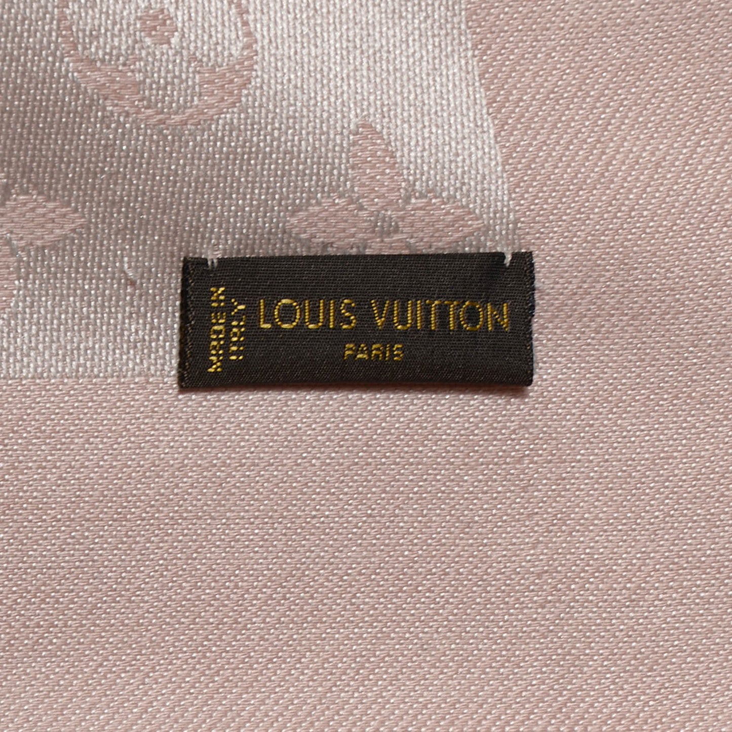 Silk Wool Monogram Denim Shawl Rose