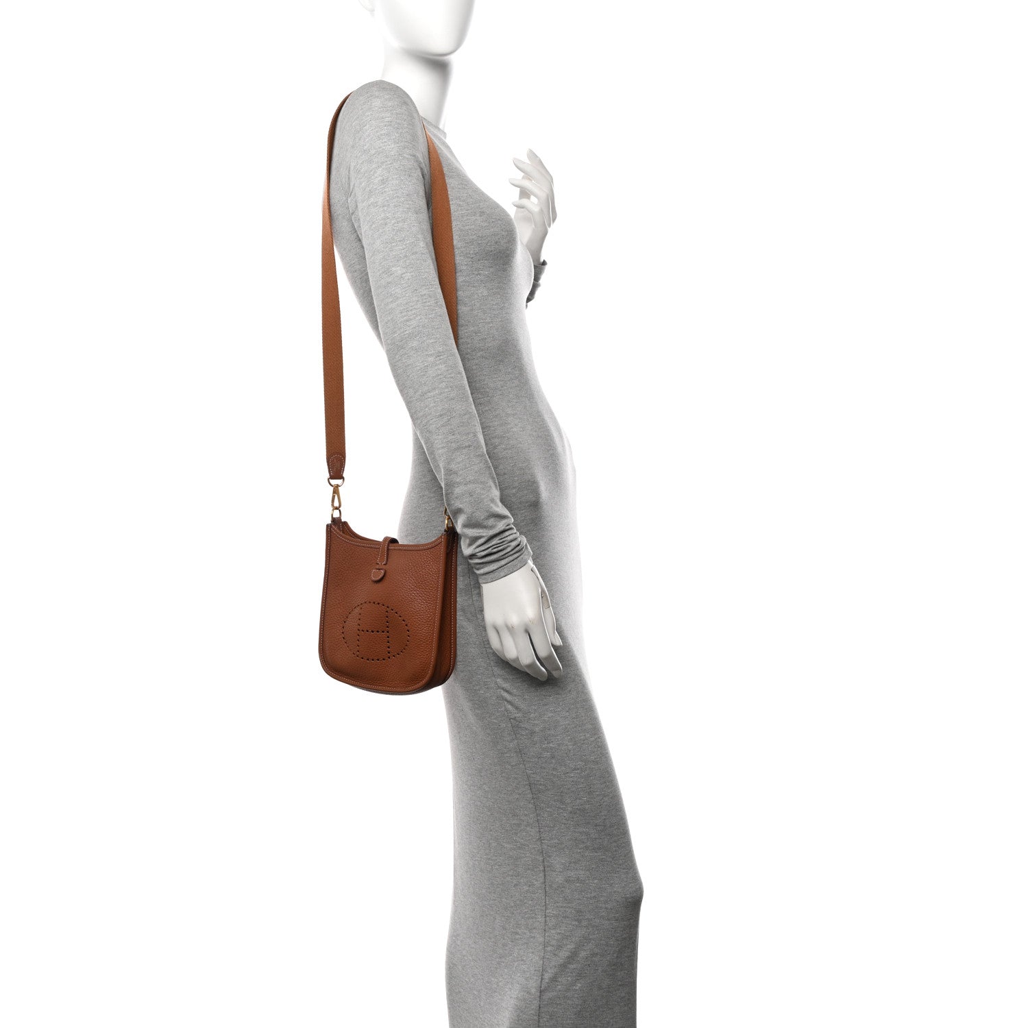 Hermes Taurillon Clemence Evelyne TPM Gold 2 of 14