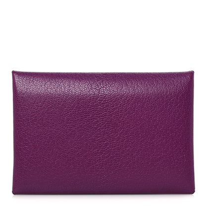 Hermes Chevre Mysore Calvi Card Case Anemone 1 of 7