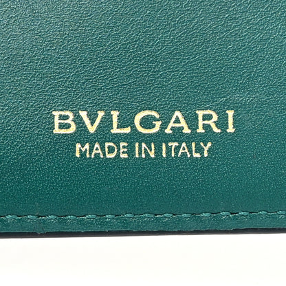 Bulgari Calfskin Serpenti Forever Wallet Black Emerald Green 6 of 11