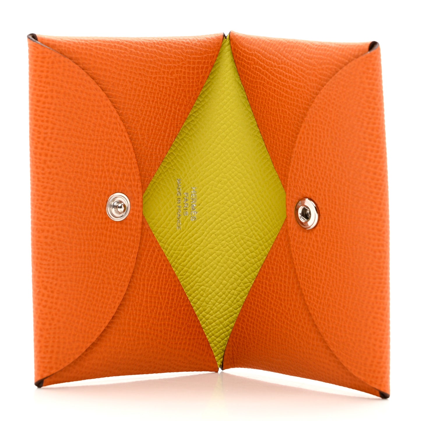 Epsom Verso Calvi Card Case Orange Lime